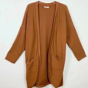 Ivore tan open‎ cardigan size Medium